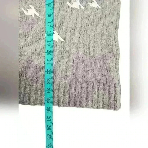 LORD & TAYLOR 424 5TH wool grey sweater with silver houndstooth. Size XL - Picture 6 of 6